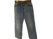 Celine Jeans with Leather Trim